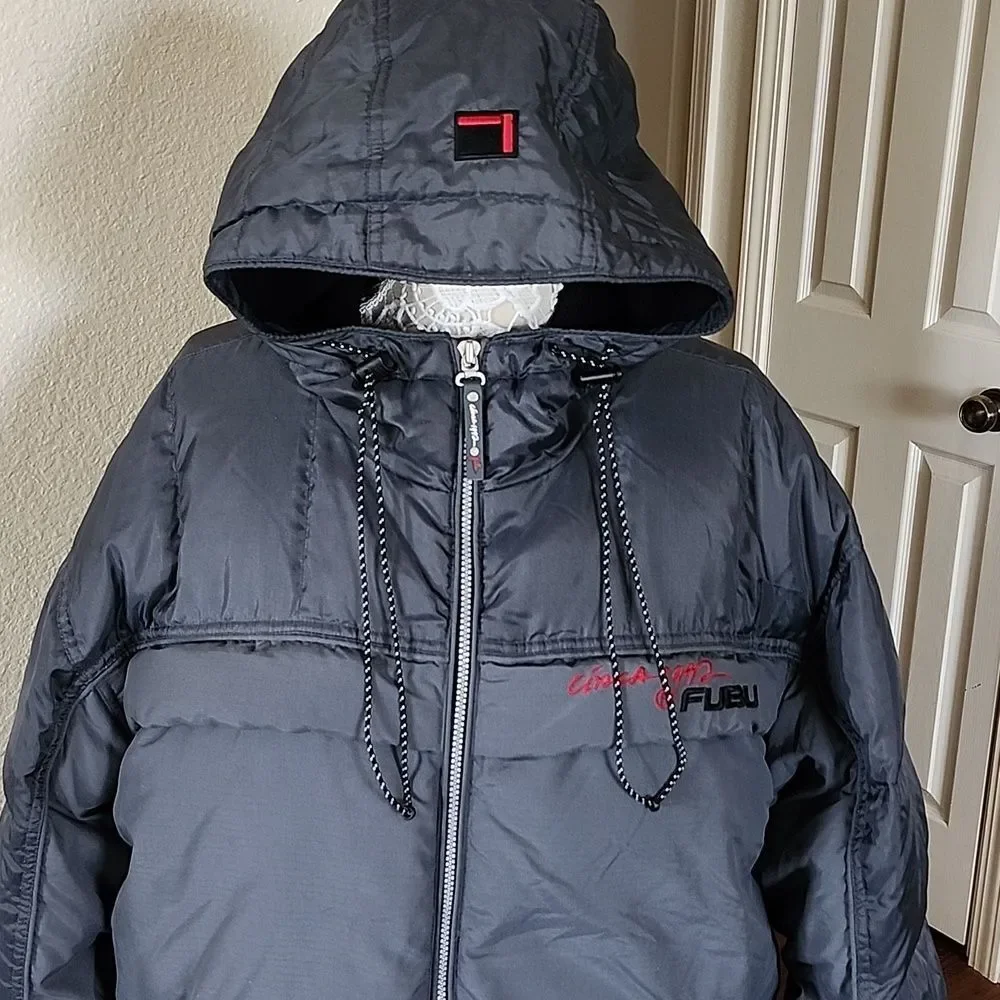 Vintage FUBU Down Y2K 90s Oversized Old School Hip Hop Streetwear Jacket Size XL